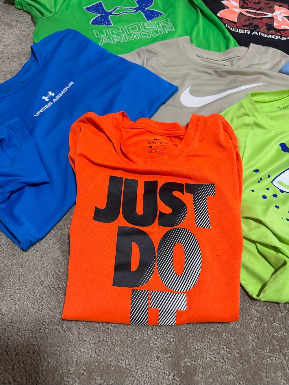 Nike Kids Orange 'Just Do It' Short-Sleeve Tee